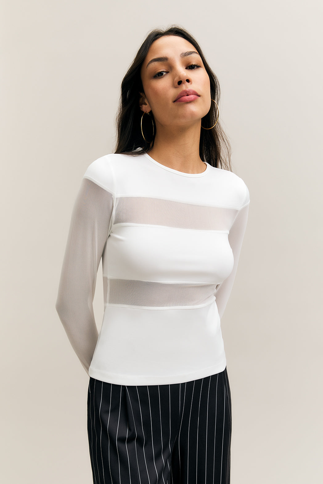 Veil Longsleeve Top White – HRMN8